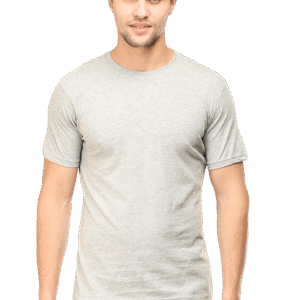 Premium Quality Male Half Sleeve T-Shirt - Grey Melange