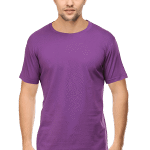 Premium Quality Plain Half Sleeve T-Shirt - Purple for Men