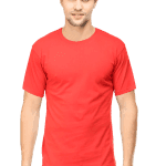 Premium Plain Round Neck Half Sleeve T-Shirt - Red for men