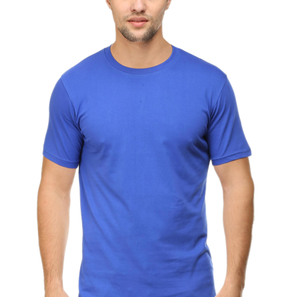 Premium Half Sleeve Classic Plain T-Shirt - Royal Blue for men