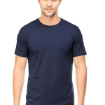 Premium Male Half Sleeve Classic Plain T-Shirt - Navy Blue