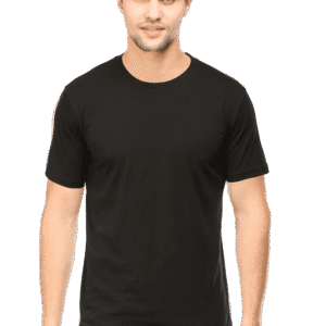 Premium Male Round Neck Half Sleeve T-Shirt - Black
