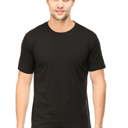 Premium Male Round Neck Half Sleeve T-Shirt - Black