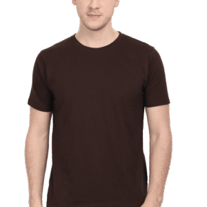 Premium Male Plain Half Sleeve T-Shirt - Coffee Brown