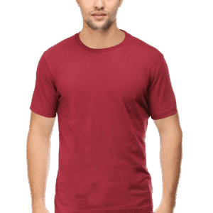 Mens Premium Half Sleeve Classic Plain T-Shirt - Maroon
