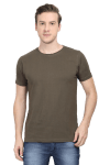 Premium Quality Plain Male Half Sleeve T-Shirt - Olive Green