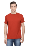 Premium Male Half Sleeve Round Neck T-Shirt - Brick Red