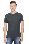 Premium Plain Half Sleeve T-Shirt - Steel Grey for Men