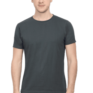 Premium Plain Half Sleeve T-Shirt - Steel Grey for Men