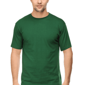 Premium Plain Male Half Sleeve T-Shirt - Bottle Green