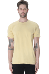 Premium Male Round Neck Half Sleeve T-Shirt - Beige