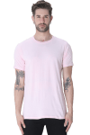 Premium Male Round Neck Half Sleeve T-Shirt - Light Baby Pink