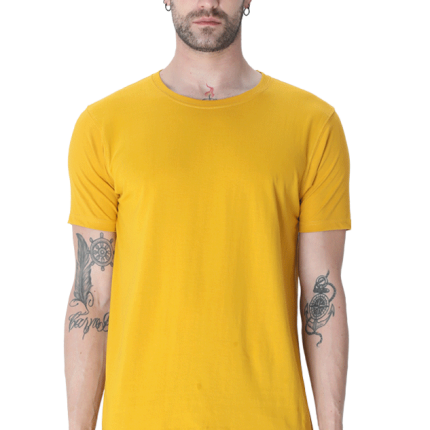 Premium quality Male Half Sleeve T-Shirt - Mustard Yellow