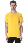 Premium Male Half Sleeve Plain T-Shirt - Golden Yellow