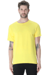 Premium Male Half Sleeve Classic Plain T-Shirt - New Yellow