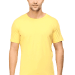 Premium Quality Plain Male Half Sleeve T-Shirt - Yellow