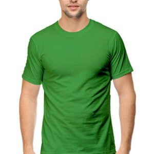 Premium Male Half Sleeve Classic Plain T-Shirt - Flag Green