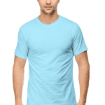 Premium Quality Plain Half Sleeve T-Shirt - Baby Blue