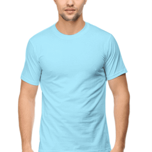 Premium Quality Plain Half Sleeve T-Shirt - Baby Blue
