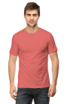 Premium Male Half Sleeve Classic Plain T-Shirt - Coral