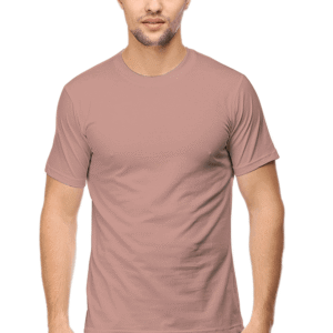 Premium Quality Plain Male Half Sleeve T-Shirt - Mushroom