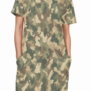 Premium quality Camouflage AOP T-Shirt Dress - faveplaza.in