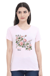 Grace in Bloom – Women’s Round Neck Half Sleeve T-Shirt