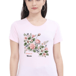 Grace in Bloom – Women’s Round Neck Half Sleeve T-Shirt