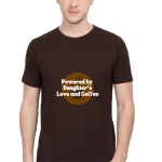 Powered by Daughters Love and Coffee Premium Quality T-Shirt