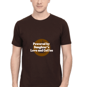 Powered by Daughters Love and Coffee Premium Quality T-Shirt