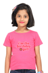 “I Am The Birthday Girl” Girl’s Round Neck Half Sleeve T-shirt