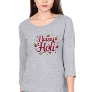 Happy Holi Women's Full Sleeve T-Shirt