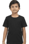 Premium Quality Boys Half Sleeve Classic T-Shirt - Black