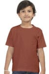 Premium Boys Half Sleeve Classic T-Shirt - Brick Red