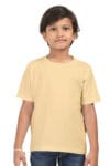 Premium Quality Boys Half Sleeve Plain T-Shirt - Beige