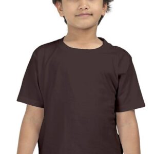 Premium Boys Half Sleeve Classic T-Shirt - Coffee Brown