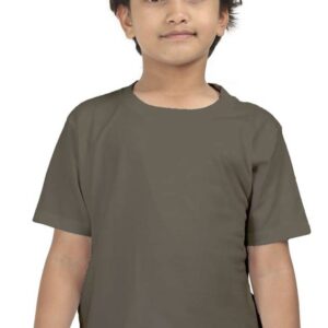 Premium Boys Half Sleeve Classic T-Shirt - Olive Green