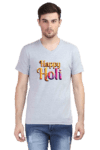 Happy Holi Mens V-Neck T-Shirt – Stylish & Festive Holi Tee
