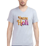 Happy Holi Mens V-Neck T-Shirt – Stylish & Festive Holi Tee