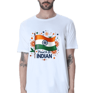 Mens Premium Indian Republic Day T-Shirt - White
