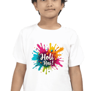 Holi Hai Boys T-Shirt - Half Sleeve for Holi celebrations