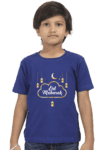 Eid Mubarak Classic Crew T-Shirt for Boys Black & Royal Blue