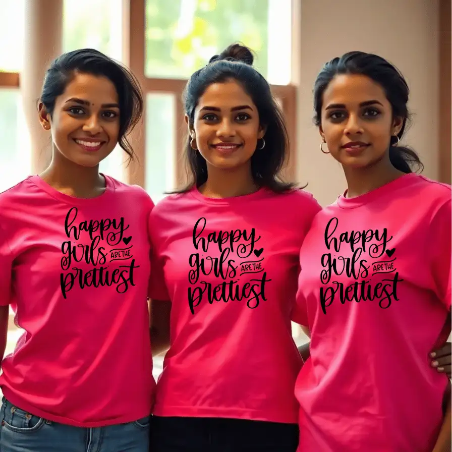 pink-1 Girls Trip Matching T-Shirts – Premium Quality, 100% Cotton