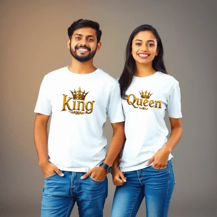 king and queen couple t-shirts