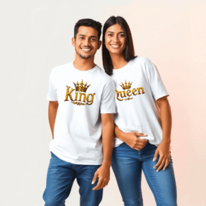 king and queen couple t-shirts
