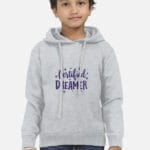 Certified Dreamer Kids Hoodie – Unisex Cotton Hoodie for Boys & Girls (0–13 Yrs) Grey Melange