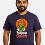 Happy Onam Kathakali Face Men’s Cotton T-Shirt men4