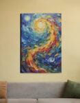 Galaxy Swirl Abstract Canvas Print | Vibrant Wall Decor Art