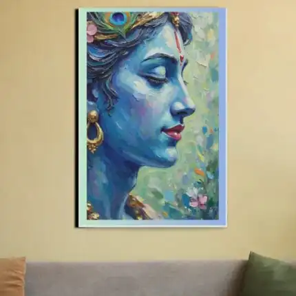 Krishna Profile 20x30 Canvas Wall Art | Premium PolyCanvas