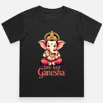Little Lord Ganesha Boys T-Shirt 100% Cotton Crew Neck Tee 0–13 Years